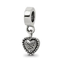 Sterling Silver Reflections Heart Dangle Bead view 1