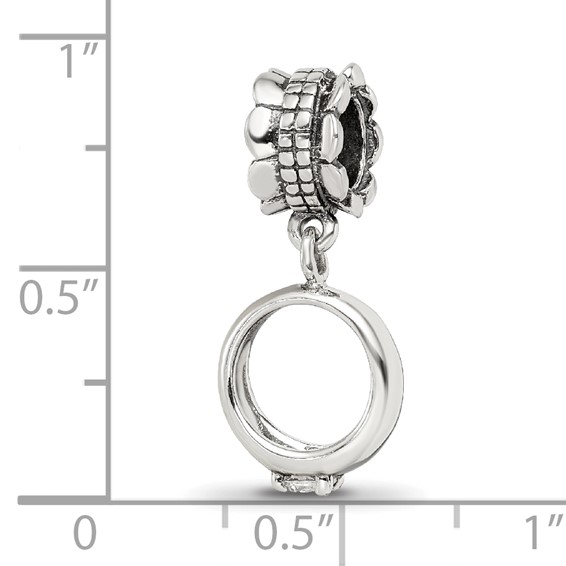Sterling Silver Reflections CZ Engagement Ring Dangle Bead