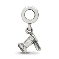 Sterling Silver Reflections Hair Dryer Dangle Bead view 2