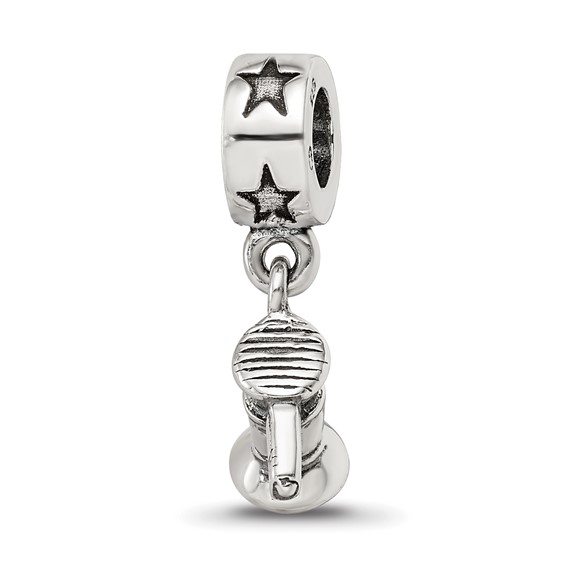 Sterling Silver Reflections Hair Dryer Dangle Bead