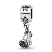 Sterling Silver Reflections Hair Dryer Dangle Bead view 1