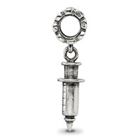 Sterling Silver Reflections Syringe Dangle Bead view 2