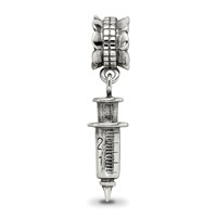 Sterling Silver Reflections Syringe Dangle Bead view 4