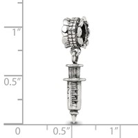 Sterling Silver Reflections Syringe Dangle Bead view 3