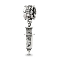 Sterling Silver Reflections Syringe Dangle Bead view 1