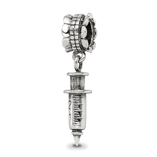 Sterling Silver Reflections Syringe Dangle Bead