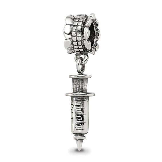 Sterling Silver Reflections Syringe Dangle Bead