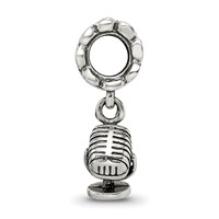 Sterling Silver Reflections Microphone Dangle Bead view 2