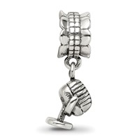 Sterling Silver Reflections Microphone Dangle Bead view 3