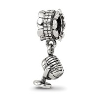 Sterling Silver Reflections Microphone Dangle Bead view 1