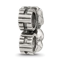 Sterling Silver Reflections Pink CZ Connector Bead view 5