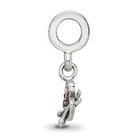 Sterling Silver Reflections Artist Palette Multi-color CZ Dangle Bead view 2