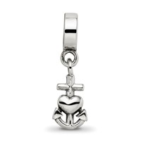 Sterling Silver Reflections Heart, Cross & Anchor Dangle Bead view 4