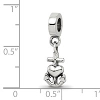 Sterling Silver Reflections Heart, Cross & Anchor Dangle Bead view 3