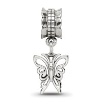 Sterling Silver Reflections Butterfly Dangle Bead view 4