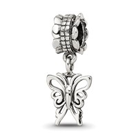 Sterling Silver Reflections Butterfly Dangle Bead view 1