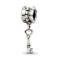 Sterling Silver Reflections Key Dangle Bead view 1