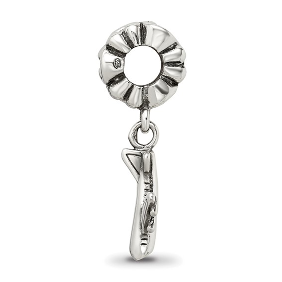 Sterling Silver Reflections Airplane Dangle Bead