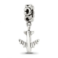 Sterling Silver Reflections Airplane Dangle Bead view 5