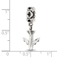 Sterling Silver Reflections Airplane Dangle Bead view 4