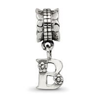 Sterling Silver Reflections Letter B Dangle Bead view 4