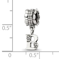 Sterling Silver Reflections Letter B Dangle Bead view 3