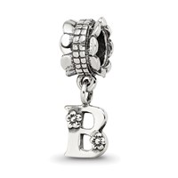 Sterling Silver Reflections Letter B Dangle Bead view 1