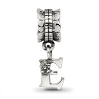 Sterling Silver Reflections Letter E Dangle Bead view 4