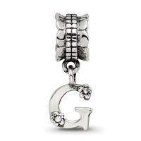 Sterling Silver Reflections Letter G Dangle Bead view 4