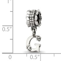 Sterling Silver Reflections Letter G Dangle Bead view 3