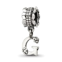 Sterling Silver Reflections Letter G Dangle Bead view 1