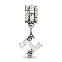 Sterling Silver Reflections Letter H Dangle Bead view 4