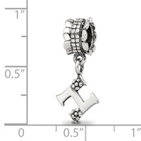 Sterling Silver Reflections Letter H Dangle Bead view 3