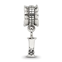 Sterling Silver Reflections Letter I Dangle Bead view 4