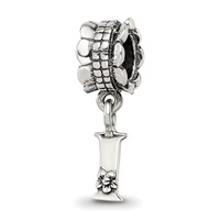 Sterling Silver Reflections Letter I Dangle Bead view 1