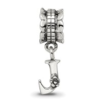 Sterling Silver Reflections Letter J Dangle Bead view 4