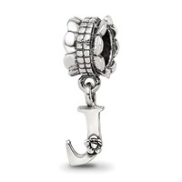 Sterling Silver Reflections Letter J Dangle Bead view 1
