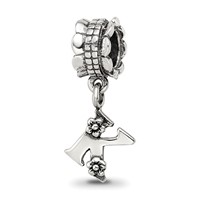 Sterling Silver Reflections Letter K Dangle Bead view 1