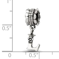 Sterling Silver Reflections Letter L Dangle Bead view 3