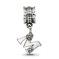 Sterling Silver Reflections Letter M Dangle Bead view 4