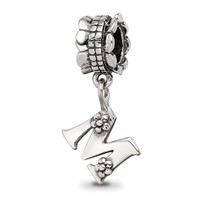 Sterling Silver Reflections Letter M Dangle Bead view 1