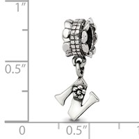 Sterling Silver Reflections Letter N Dangle Bead view 3