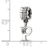 Sterling Silver Reflections Letter P Dangle Bead view 3