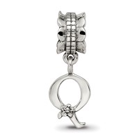 Sterling Silver Reflections Letter Q Dangle Bead view 4