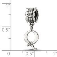 Sterling Silver Reflections Letter Q Dangle Bead view 3