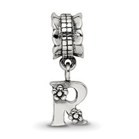 Sterling Silver Reflections Letter R Dangle Bead view 4