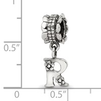 Sterling Silver Reflections Letter R Dangle Bead view 3