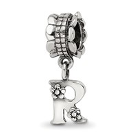 Sterling Silver Reflections Letter R Dangle Bead view 1