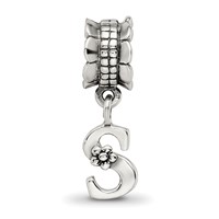 Sterling Silver Reflections Letter S Dangle Bead view 4