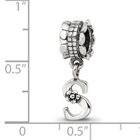 Sterling Silver Reflections Letter S Dangle Bead view 3